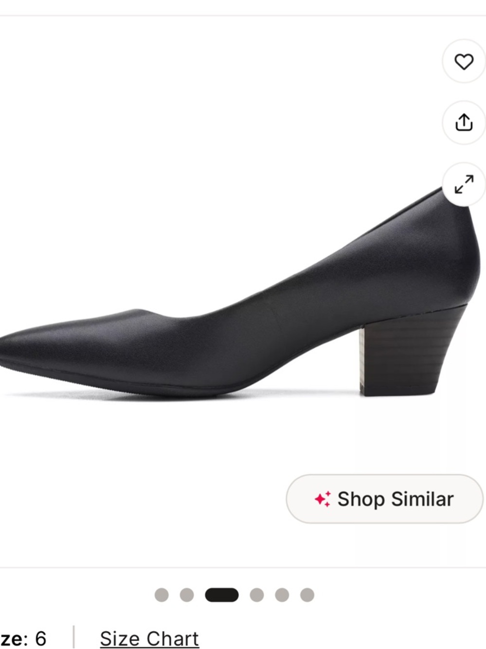 Clarks Collection Teresa Step Black Leather Dress Pumps - Picture 4 of 11